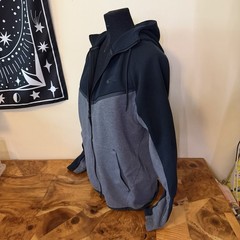 Nike Tech Fleece M Blue Gray Men’s Hoodie Double Zipper