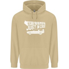 I Drive at 88mph Just in Case Funny Mens 80% Cotton Hoodie