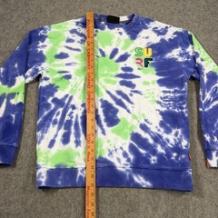 Scotch & Soda Purple Green Tie Dye Surf Pullover Sweatshirt Men’s Size Medium