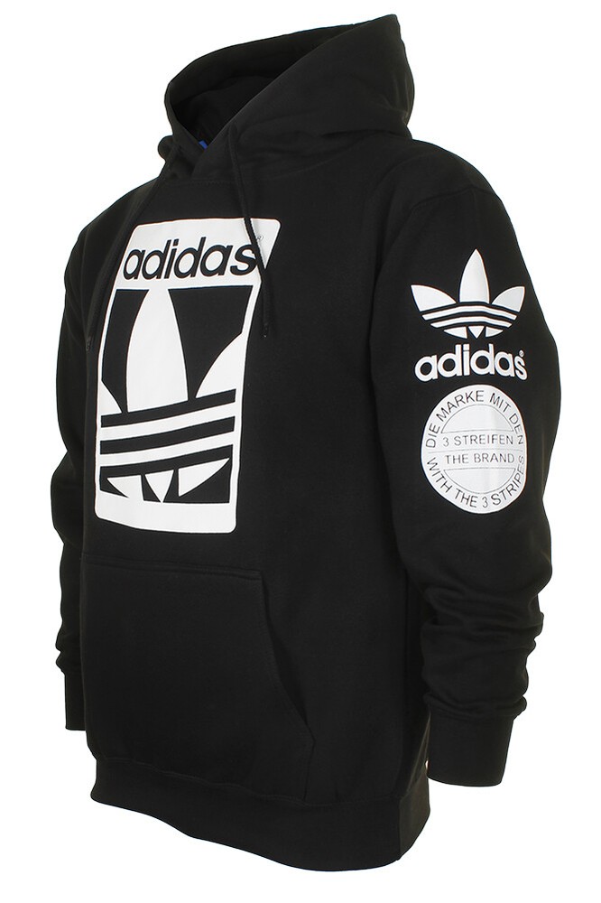 Adidas Men’s Original Trefoil Street Graphic Front Pocket Active Pullover Hoodie