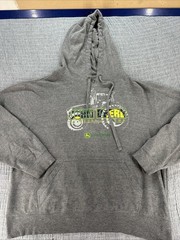John Deere Men’s XXL Hoodie Gray Pullover Fleece Workwear Tractor Farm