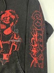 Corpse Husband Pullover Hoodie 2XL XXL Black Acid Wash Anime YouTube C+Husband20
