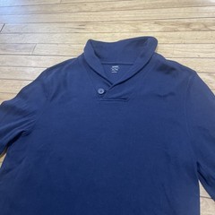 Old Navy Blue Preppy Sweater Men XL Textured Fall Winter Shawl Classic Capsule