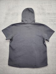 Adidas Hoodie Mens Medium Gray Short Sleeve Pullover Baseball Sample KB2095