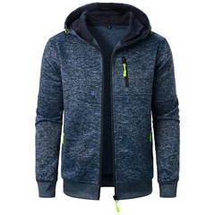 Men Hooded Sports Cardigan Jacket Casual Sweatshirt Baseball Hoodies Winter Fall