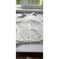 Gap Sweats Mens Hoodie Large Light Gray Pullover Fleece Kangaroo Pocket L