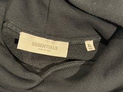Fear of God Essentials Men’s Size XLG Stretch Limo Black Hoodie NWT