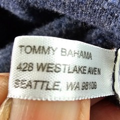 Tommy Bahama Quarter Zip Pullover Sweatshirt Men’s L Blue Cotton Polyester Blend