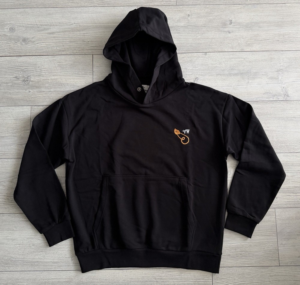 Vivienne Westwood Hoodie XL Size Embroidered Logo Black Organic Cotton New