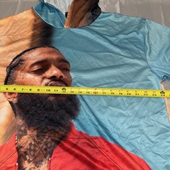 Nipsey Hussle Graphic Hoodie XXL Polyester Streetwear Rap Tee Hip Hop Tribute