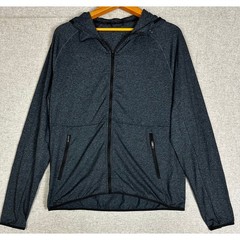 CRZ YOGA Brushed Full Zip Hoodie Jacket Mens Large Black Heather Lightweight