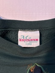 Vtg M&C Sportswear Fall Scarecrow Autumn Plaid 90’s USA Green Sweatshirt Sz XL