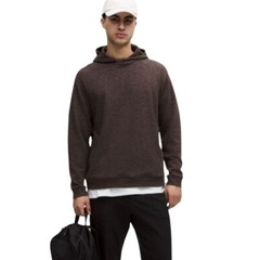 Lululemon Mens Textured Double-Knit Cotton Hoodie Burgundy Plum LM3EOZS Size M