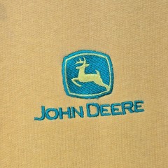 John Deere Equipment Hoodie Yellow Full Zip Embroidered Logo Distressed Mens XL