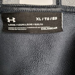Under Armour Men Sweatshirt XL Gray Fleece Coldgear Gorpcore Zipper Logo Long