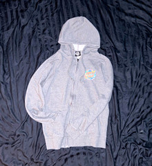 Santa Cruz Gray Teens S Full Zip Hooded Hoodie Graphic Print Pockets