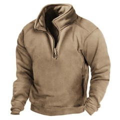 Warm Tactical Hooded Sweatshirt for Men Long Sleeve Pullover Training Sweatshirt