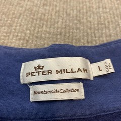 Peter Millar Sweater Mens Large Blue Mountainside Alpaca 1/4 Zip Neck Pullover