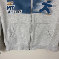 Maybe Tomorrow Full Zip Hoodie Light Heather Gray 2XL athletic athleisure Cotton