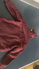 Holloway Burgundy Full Zip Fleece Hoodie L Embroidered Logo Lined Pockets