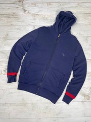 Vivienne Westwood Hoodie Logo Orb Zip Up Y2K Men SZ XL Blue