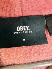 Obey Hoodie Sweatshirt Mens Medium Multicolor Tie Dye Every Body Counts Pink