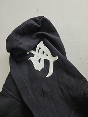 Keybur Glow In The Dark Wolf Jacket Japanese Symbols Full Zipper SEE DESCRIPTION
