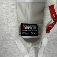 South Pole Pullover Hoodie Mens 2XL Gray Fleece Heavyweight Pocket Sweatshirt
