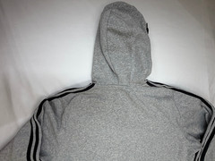 Adidas Men’s Hoodie Sweatshirt Full Zip Front Pockets Logo Size XL Grey