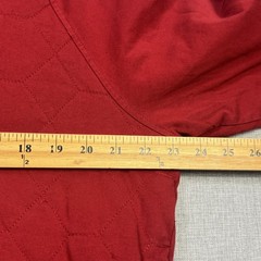 L.L. Bean Waffle-Knit Insulated Hoodie Mens Medium Red Full Zip Long Sleeve