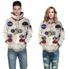 NASA Astronaut Apollo Hoodie 3D Printed Sweater Lovers Long Sleeve Top Pullover