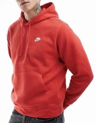 Nike Sportswear Club Pullover Hoodie MEN’S SIZES University Red Fleece NEW