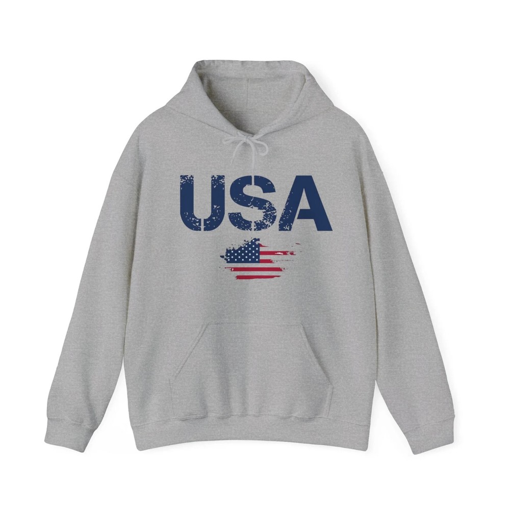Stylish USA Flag Text Hoodie: Classic Fit for Men Perfect for Fast Fashion Lover