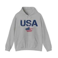Stylish USA Flag Text Hoodie: Classic Fit for Men Perfect for Fast Fashion Lover