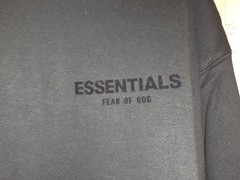 Fear Of God Essentials Hoodie pullover stretch limo black SMALL S FREE SHIPPING