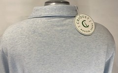 CRIQUET Mens XXL Rugby Style Collared Sweatshirt NWT Ice Blue Heather New