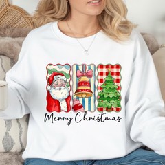 Merry Christmas Santa Sweatshirt Unisex Holiday Festive Apparel