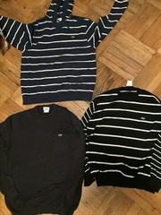 Reseller Lacoste lot polos sweaters hoodie shorts 17 items