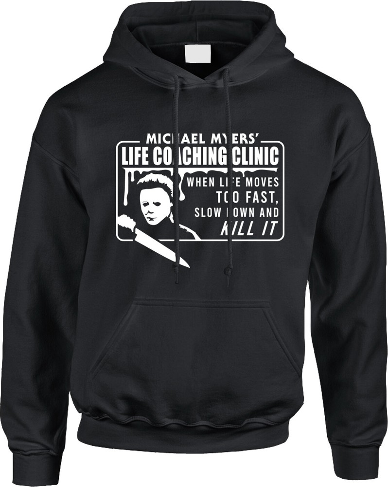 Myers Life Coaching Parody Funny Halloween Scary Horror Movie Fan Mens Hoodie