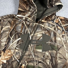 Under Armour Hoodie Men XL Camo Fleece Pullover Hunting Outdoor Storm Sweatshirt