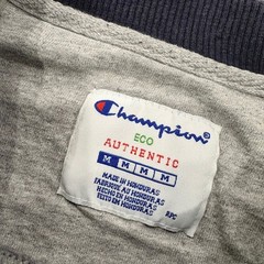 Champion Eco Authentic Mens Crewneck Sweatshirt Navy Blue Fleece Pullover Medium