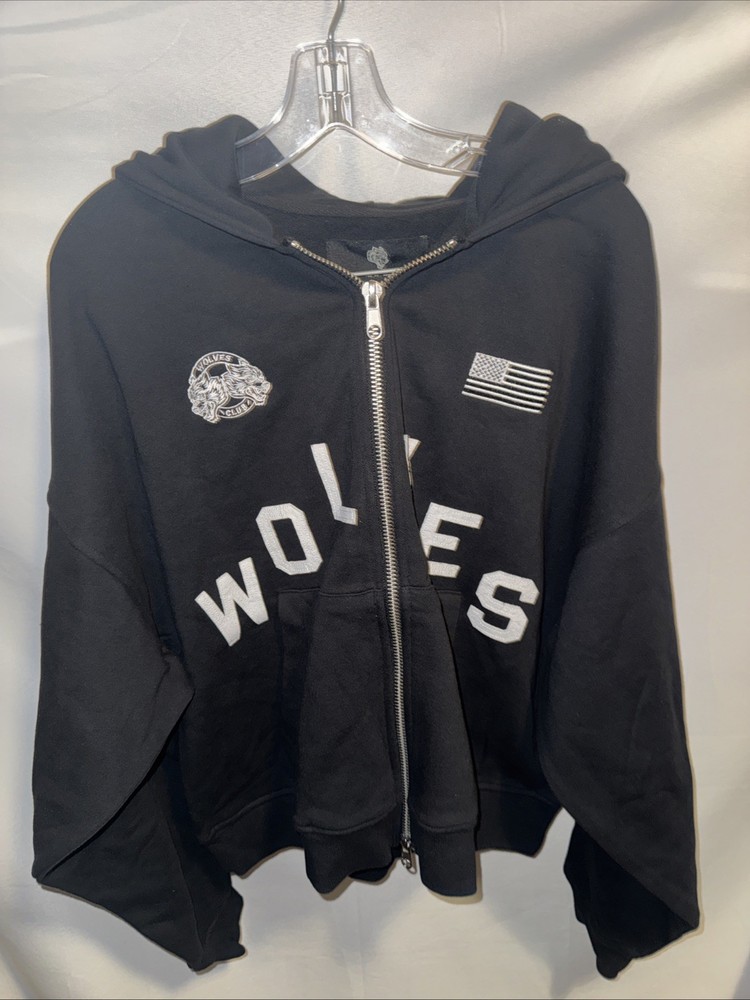 Darc Sport Hoodie Mens XL Black Wolves Gym Pyramid Pierce xxx/1000