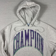 Champion Hoodie Reverse Weave Size Small Y2K Vintage Style Purple Green