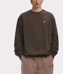 Mens New Balance Made in USA Core Crewneck Sweatshirt SZ Large Dk Brown-red