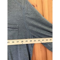 Prana Mens Striped Hooded Pullover Long Sleeve Shirt Olive Green Medium M