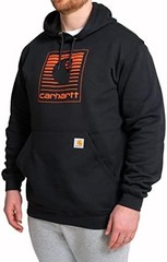 Carhartt Men’s Loose Fit Midweight Hooded Neck Letter Print Mens Graphic
