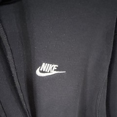 Nike Men’s Black Pullover Hoodie Drawstring Hood Front Pocket Logo Size M