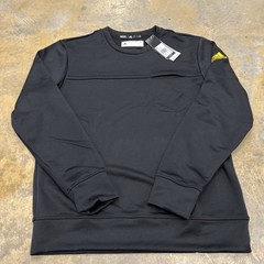 Adidas Crew Sweatshirt FQ1497 Black W Gold Logo Men’s Large NWT