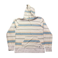 Quiksilver Great Otway Pullover Hoodie Mens Striped Textured Knit Pullover Sz M