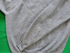Heather Gray Blank Vintage Sweatshirt 1970’s Athletic Sports Rayon Blend USA